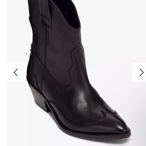 All saints Shira Western Leather Cowboy Boots - Picture 3 of 11